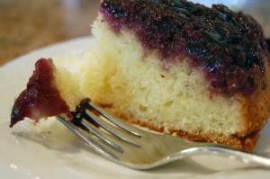 blueberry upside down cake piece blueberry upside down cake piece