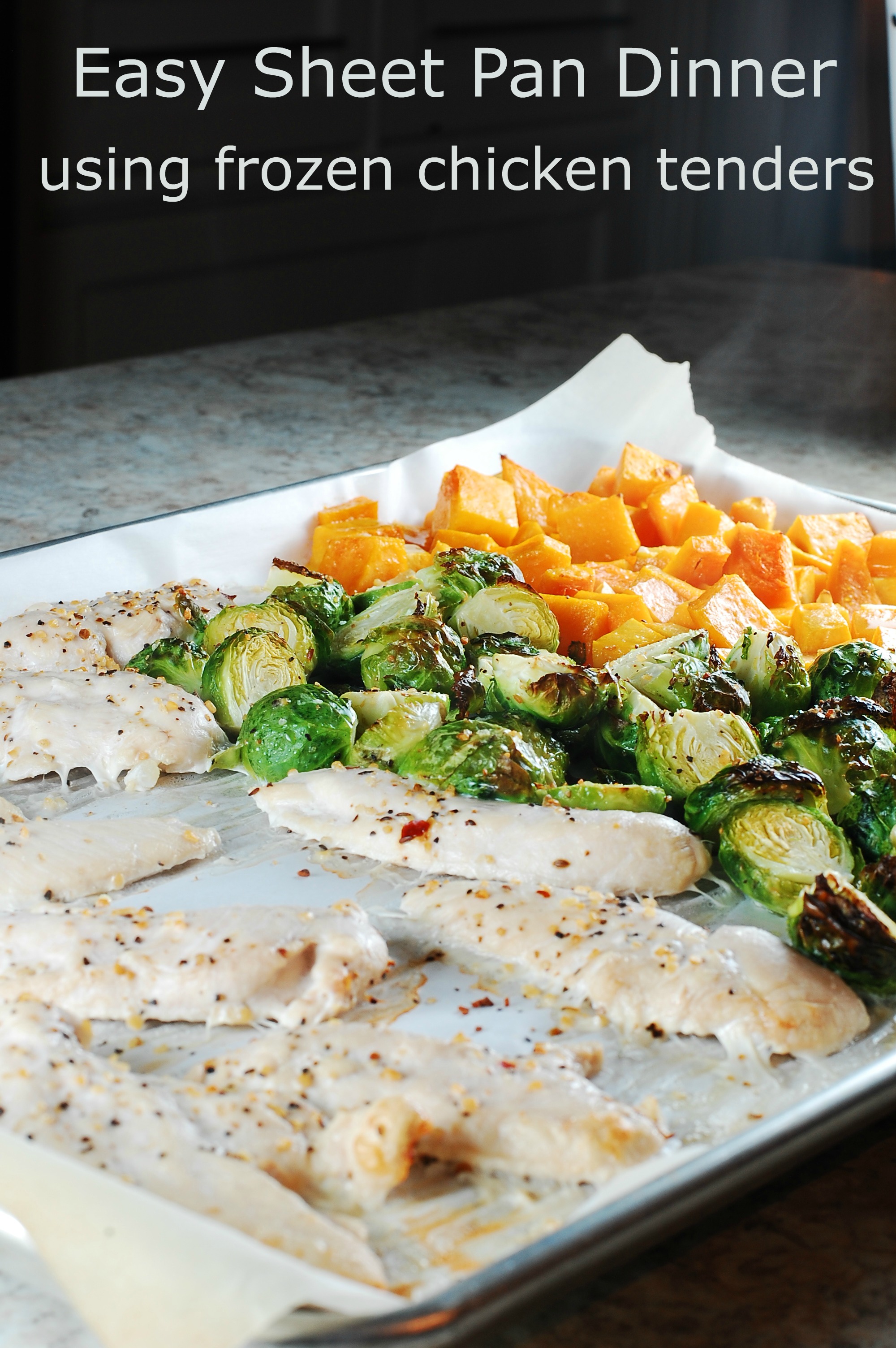 Easy Sheet Pan Dinner Using Frozen Chicken Tenders Eat At Home