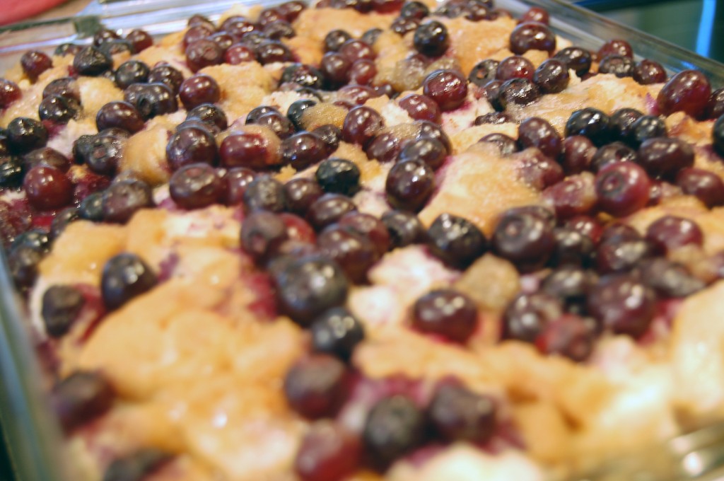 Blueberry French Toast Bake done pan