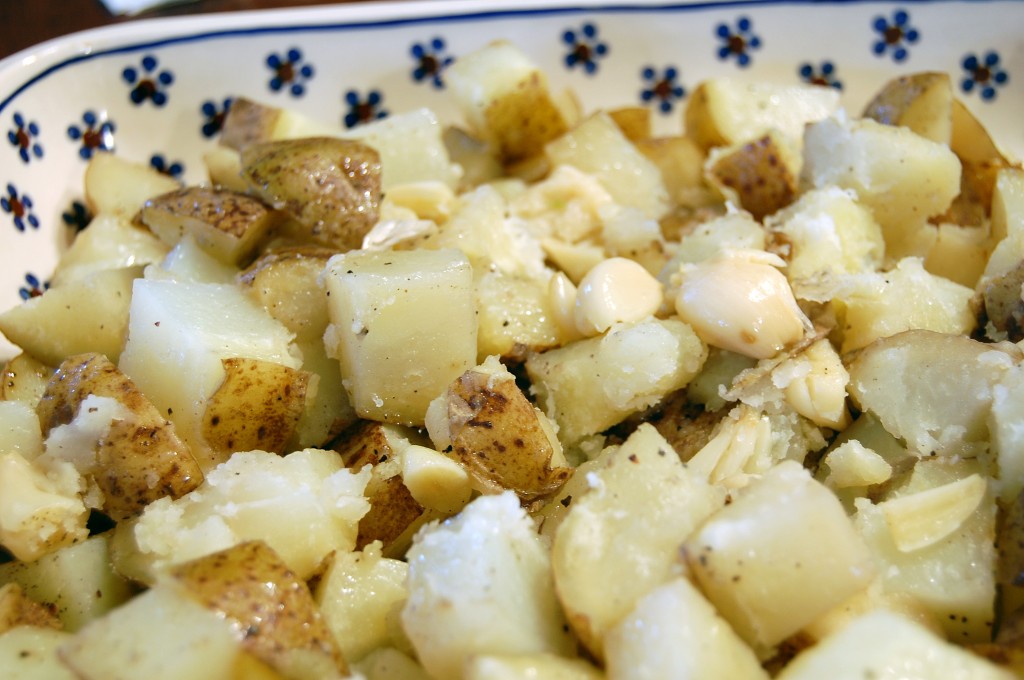 Garlic potatoes done