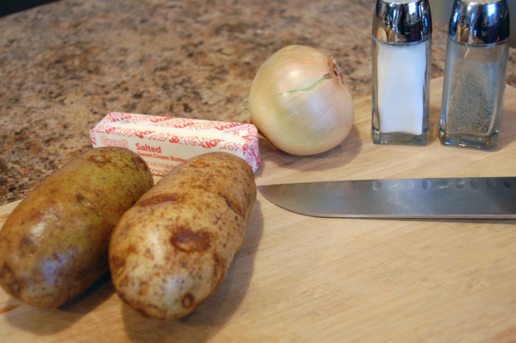 baked potatoes with onions ingr