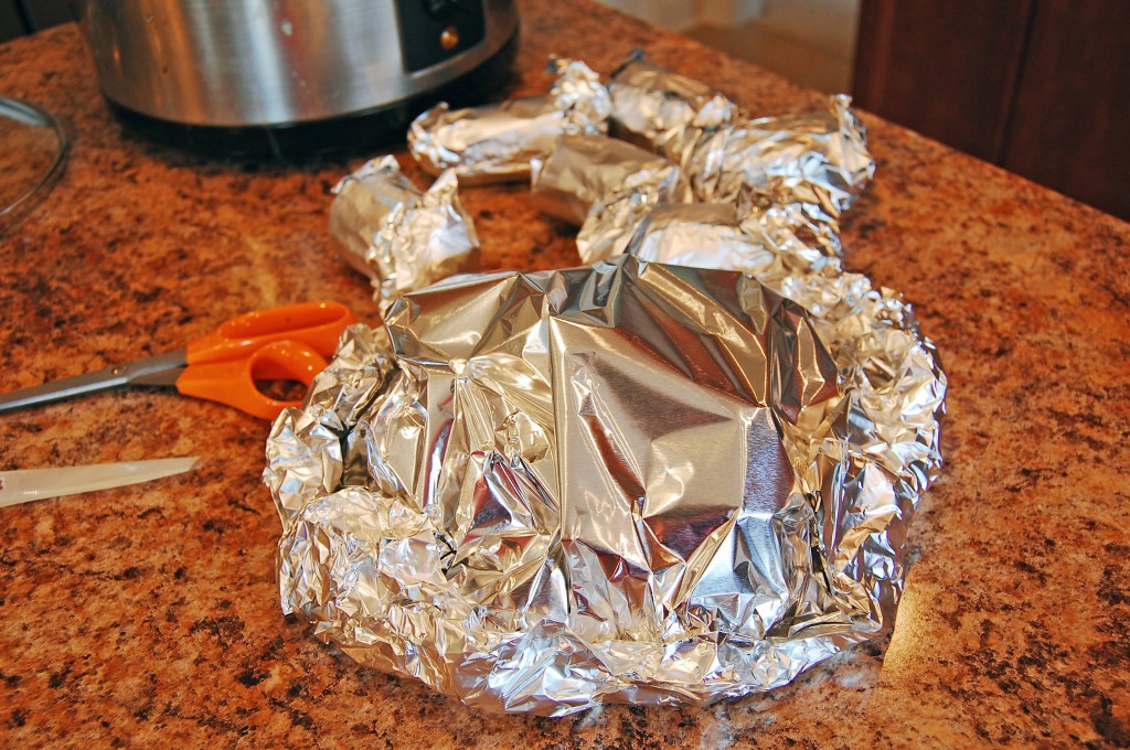 barbeque chicken dinner packets in foil