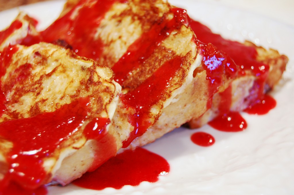 cranberry french toast done