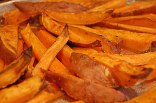 sweet potato fries done