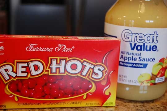 applesauce and red hots