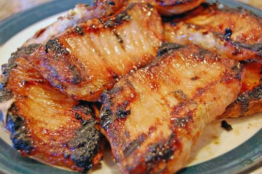 Honey Mustard Grilled Pork Chops - Eat at Home