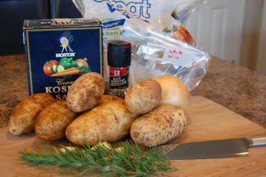 garlic rosemary chicken and potatoes ingr