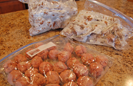 meatballs for freezer done