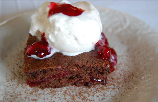 Raspberry Filled Brownies ala Mode - Eat at Home