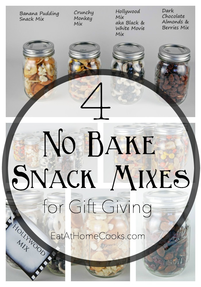 4 Snack Mixes in a Jar for Gift Giving