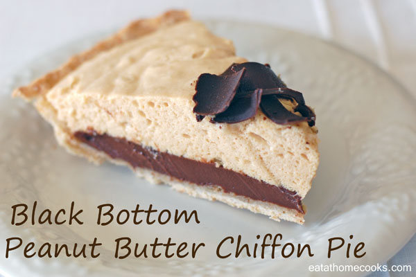 Black Bottom Peanut Butter Chiffon Pie - Eat at Home