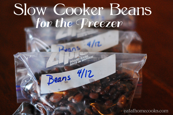 slow cooker beans for the freezer done