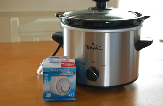 slow cooker and timer