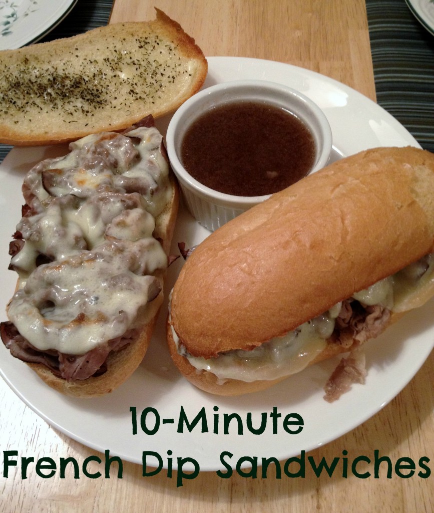 10 Minutes French Dip Sandwiches