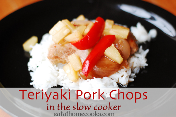 Teriyaki pork chops in the slow cooker