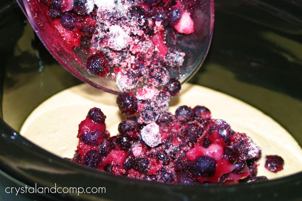 Blueberry Cobbler in the Slow Cooker