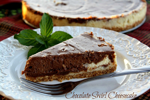 Chocolate Swirl Cheesecake in the Slow Cooker