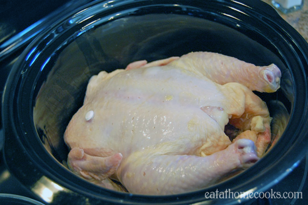 whole chicken in the slow cooker