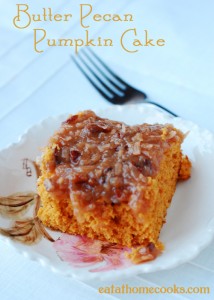 Butter Pecan Pumpkin Cake with Coconut Pecan Frosting - Eat at Home