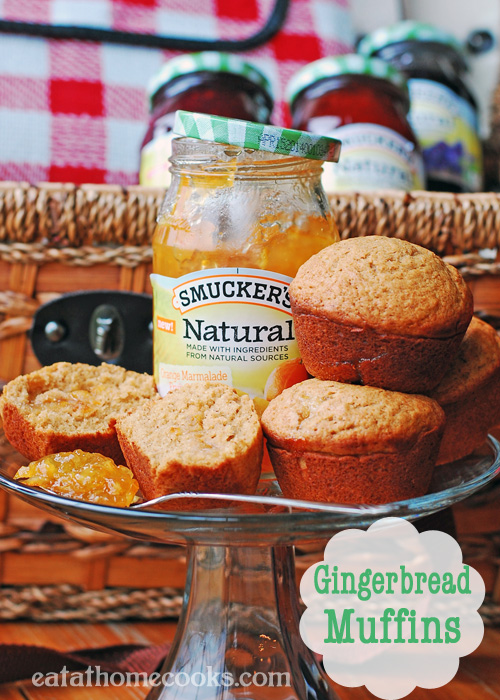 Gingerbread Muffins with Orange Marmalade