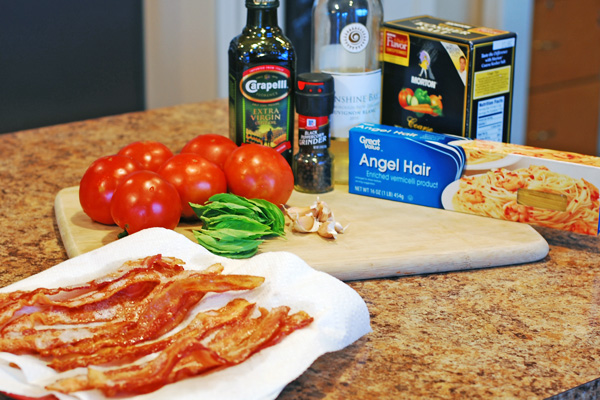 bacon tomato basil pasta ingr