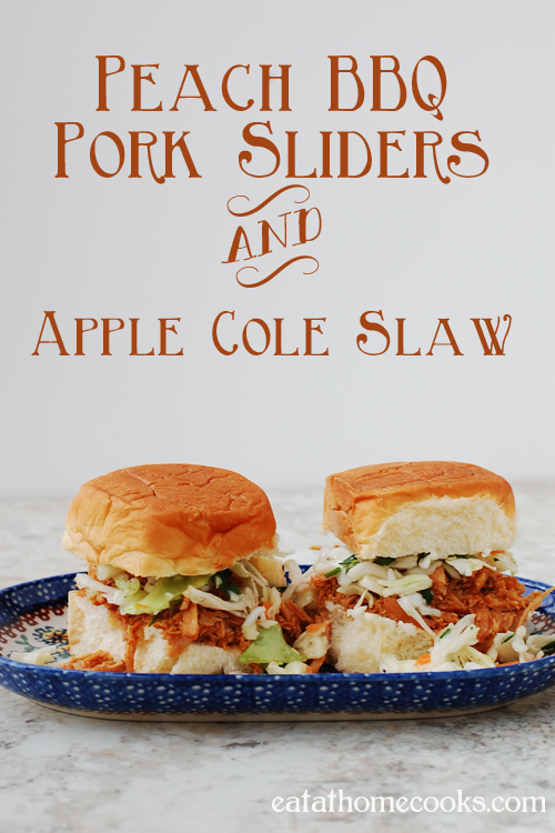 Peach BBQ Pork Sliders and Apple Cole Slaw