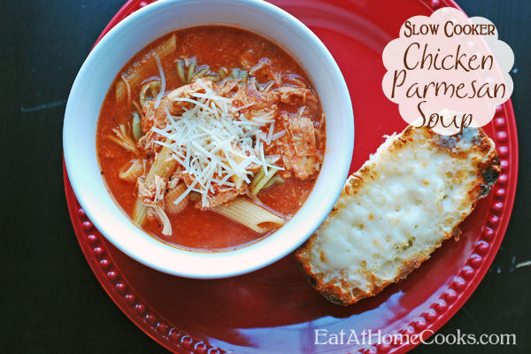 Slow Cooker Chicken Parmesan Soup couldn't be easier!