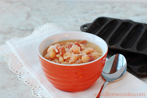 Ham and Bean Soup in the Slow Cooker
