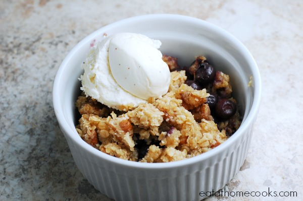 Blueberry Crisp in the Slow Cooker