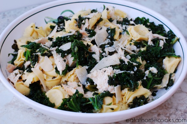Chicken Tortellini with Kale 15 minute meal