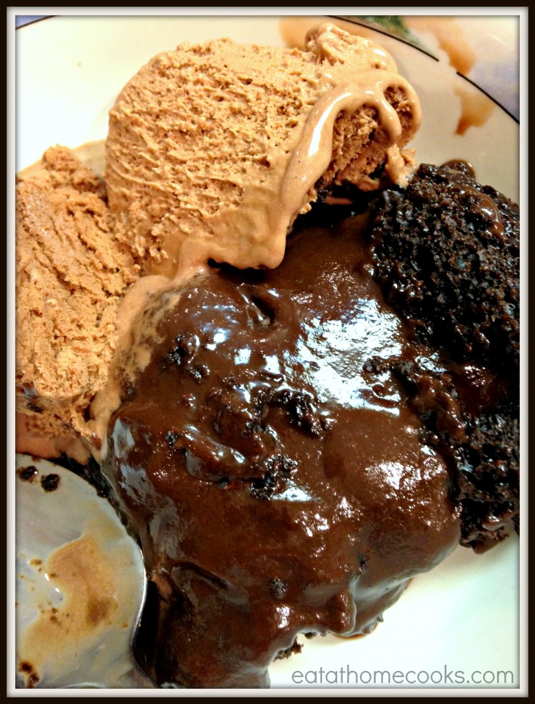 Mocha Pudding Cake w ice cream