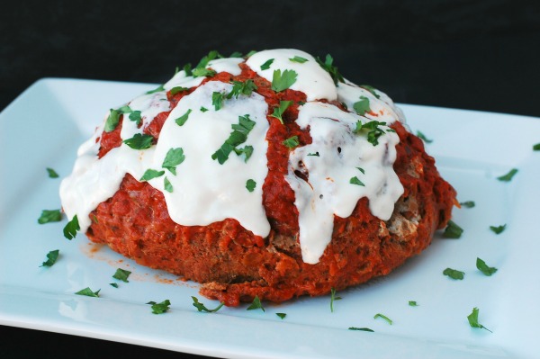 Pepperoni Pizza Stuffed Meatloaf whole baked1