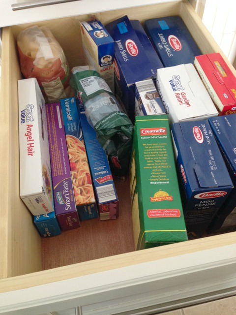 pantry pasta drawer