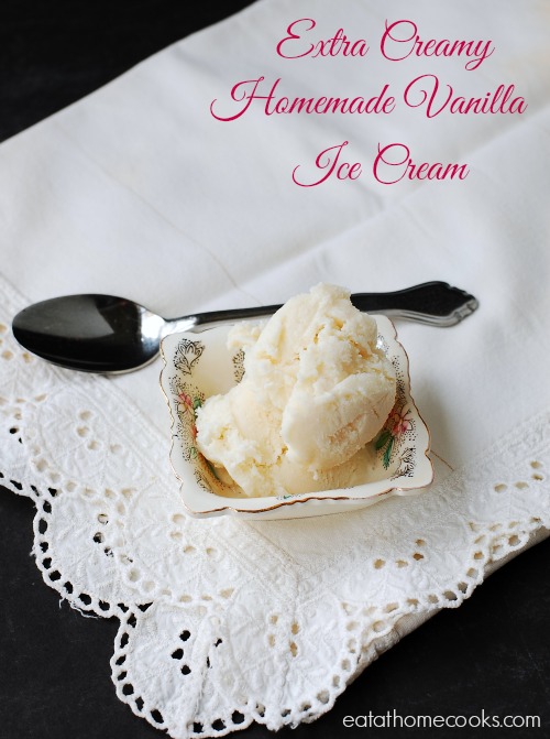 Extra Creamy Homemade Vanilla Ice Cream