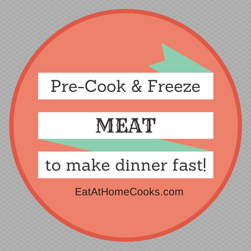 Pre-cook and freeze meat