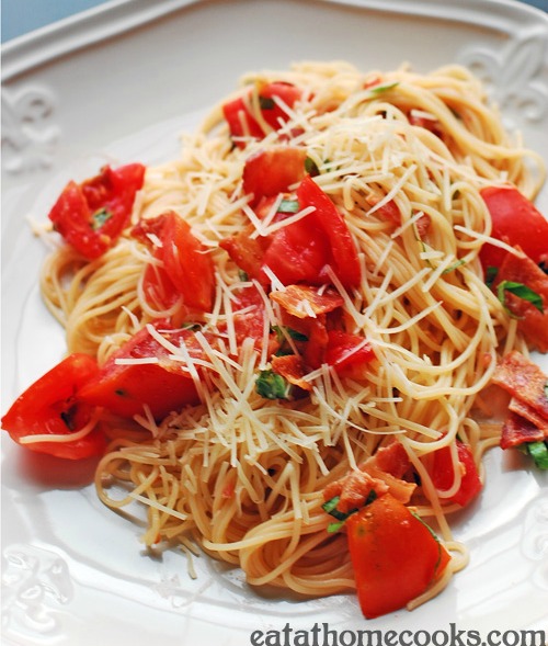 pasta and tomatoes