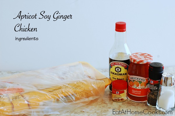 Apricot Soy Ginger Chicken ingredients - Slow Cooker or Oven