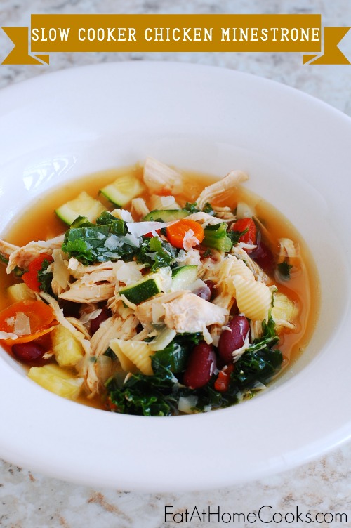 Chicken Minestrone in the Slow Cooker