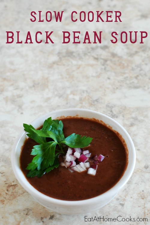 Slow Cooker Black Bean Soup from scratch