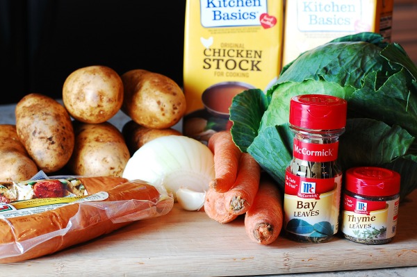 Instant Pot Rustic Irish Potato and Cabbage Soup Ingredients