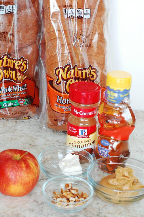 Peanut butter apple pecan sandwich ingredient
