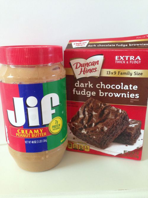 peanut butter and brownie