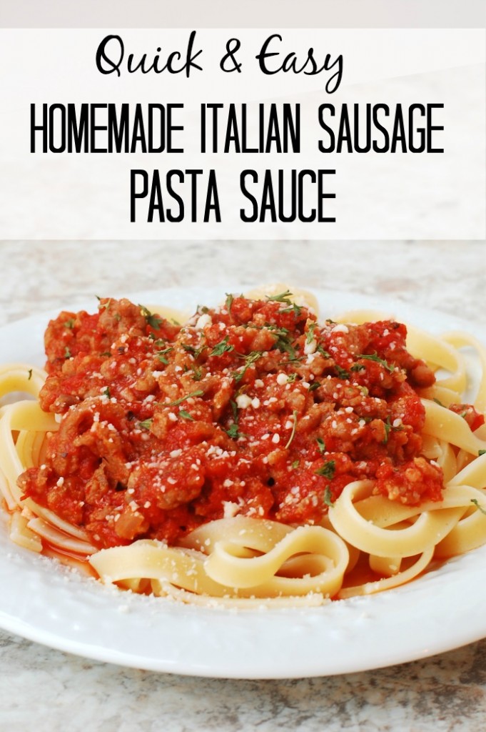 Quick and Easy Homemade Italian Sausage Pasta Sauce