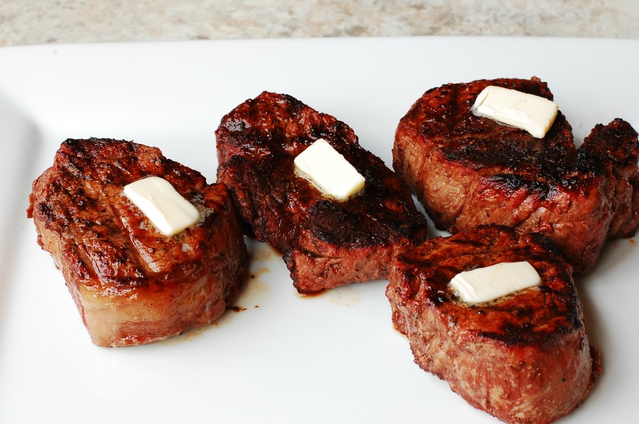 fillet mignon finished with butter