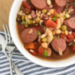Instant Pot Mixed Bean Soup with Smoked Sausage