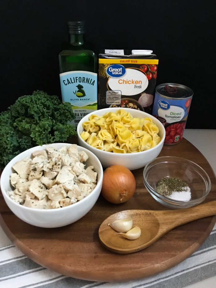 Instant Pot Chicken and Tortellini Soup with Kale Ingredients