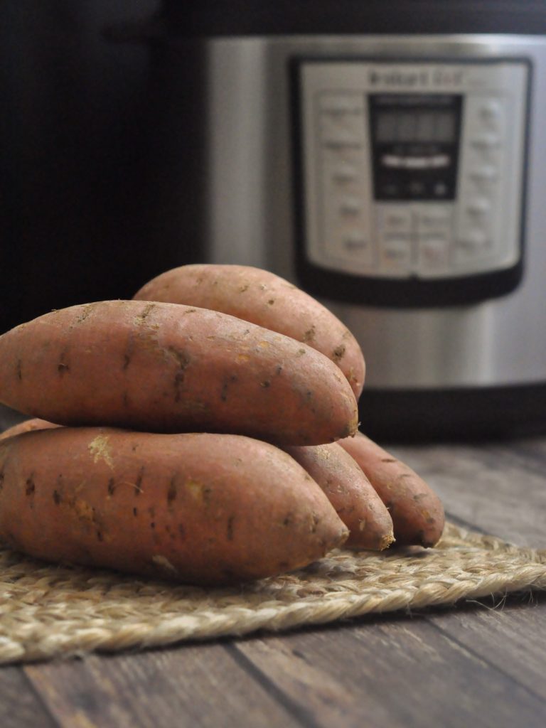 Instant Pot Sweet Potatoes ready to cook